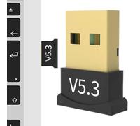 Adaptateur sans Fil - Dongle Compact USB Standard 5.3 ABS | Module de connectivité PC avec entrée de synchronisation Audio à Signal Stable | Ordinateur de Bureau Bureau Maison