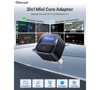Adaptateur sans fil Ottocast Mini Core CarPlay & Android Auto 2 en 1, connexion rapide, dongle plug & play, USB, reconnexion automatique, WiFi 6, BT5.4 Ottocast Mini Core