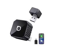 Adaptateur sans fil OTTOCAST Mini Pot 2 en 1 pour CarPlay/Android Auto, WiFi 5 GHz, Bluetooth pour véhicules - Noir