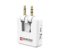 Adaptateur sans fil Skross Bluetooth pour Avion ou Voiture Connection pour entrée et sortie de son Blanc