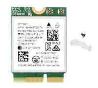 Adaptateur sans fil Wi-Fi 7 cartes MT7927 Tri-Band 802.11be, 2,4/5/6 GHz, BT 5.4, M.2 Key E pour PC portable Windows 11, compatible avec Intel et AMD