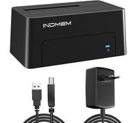 Adaptateur Sas Vers Usb 3.0,Station D'Accueil Sas/Sata Pour Disque Dur Ssd 2,5/3,5"" Avec Adaptateur D'Alimentation 12 V/2 A