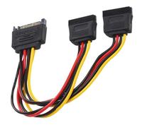 Adaptateur SATA mâle vers double femelle, résout les problèmes d'alimentation, connexion instantanée des appareils (Plug and Play), surfaces