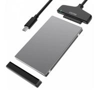 CONECTICPLUS UNITEK Convertisseur USB C 3.1 vers Interface SATA 6G, pour disques durs HDD et SSD de n'importe Quelle capacité, Super Rapide 6GBpS, Fonction UASP, Mat, Noir