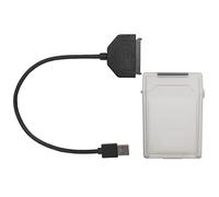 Adaptateur SATA USB 3.0 2,5 Pouces, 6 Gbit/s Adaptateur SATA USB 3.0 2,5 Pouces SSD HDD Câble de Disque Dur Accessoire Informatique + Boîtier de Protection, pour Windows 98SE/ME/2000/XP/7/8/10 (Gris)