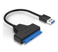 Adaptateur SATA vers USB 3.0 pour disques durs SSD 2,5" - Convertisseur externe USB vers SATA III pour transfert de données (câble SATA)