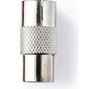 Adaptateur Satellite & Antenne | IEC (Coax) Mâle | IEC (Coax) Femelle | Nickelé | 75 Ohm | Droit | Métal | Argent | 1 pc. | Blister
