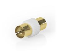 Adaptateur satellite et antenne | IEC (Coax) Hona | IEC (Coax) Hona | Nickel Platerad | 75 Ohm | Rak | Metal / Plastic | Vit | 1 st. | Verrouillage