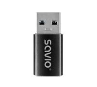 Savio AK-81 câble vidéo et adaptateur 0 m USB Type-C USB Type-A Noir