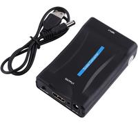 Adaptateur Scaler Convertisseur Audio Vidéo Péritel vers HDMI Compatible avec HDMI1.4,Prise en Charge de la Sortie 720p/1080p,avec Câble USB
