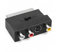 Adaptateur SCART vers 3 RCA et S-Vidéo, Connecteur Péritel Audio Vidéo IN/OUT pour Console Rétro AV Analogique avec Stéréo et Vidéo Composite, Sélecteur pour TV, DVD, Consoles Rétro et Équipements