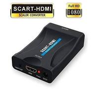 Adaptateur SCART vers HDMI, 1080P Convertisseur péritel SCART vers HDMI avec câble d'alimentation USB pour la connexion d'un