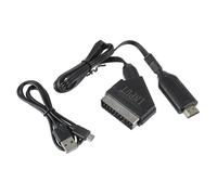 Adaptateur Scart Vers Hdmi Avec Câble Hdmi, Scart Vers Hdmi Convertisseur, Convertisseur Vidéo Audio Hd 720P/1080P. Convient Aux Téléviseurs, Projecteurs, Dvd, Ps4, Décodeurs