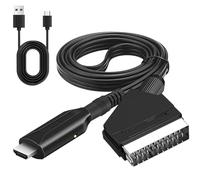 Adaptateur SCART Vers HDMI, Convertisseur PéRitel Vers HDMI, Sortie VidéO de Haute Qualité, Faible Consommation D'éNergie, Bon Effet Visuel, pour Full HD 720P/1080P pour Les Lecteurs DVD, VHS, VCR