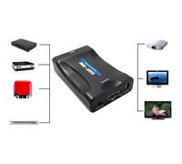 Adaptateur Scart vers HDMI - EMEBAY - 1080P HD - Support PAL/NTSC/SECAM - 1x Péritel - 1x HDMI
