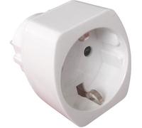 Zenitech - Adaptateur Prise de Voyage Schuko Allemagne vers France - Prise Mâle FR vers Femelle DE - 230V, 16A, 3680W - Compact et Résistant - Connexion Stable - Conforme à la Norme CE - Blanc