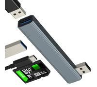 Adaptateur SD vers USB Hub Lecteur Carte Micro SD Card Reader Duo USB C Type C Casque OTG 3.0 Multiport Ports Mâle Externe Mémoire Pendrive Clavier Connecteur Charge Audio Voiture Photos Flash Drive