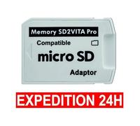 Adaptateur SD2Vita - ZISONIX - Version 5.0 - Compatible PS Vita 1000/2000 - Support microSD jusqu'à 256 Go - Blanc