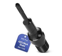 Adaptateur SDS PLUS 1 1/4" UNC en acier 42CrMo4 190 mm pour foret diamanté à trépan, couronne de forage, foret pour carrelage, trépan à douille (DIN 1.7225)