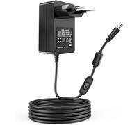 Adaptateur Secteur 12V 2A pour Haut-Parleur de Tourne-Disque,Compatible avec LP&No.1,1byone,Audio-Technica et Crosley Radio CD Tourne-Disque Cordon d'alimentation