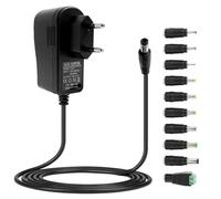 Adaptateur Secteur 12V 2A Universel AC à DC 24W Transformateur d'alimentation à Découpage pour Électroniques Ménagers 12V Adaptateur Secteur avec 8 Ports pour Bandes LED Routeurs Caméras CCTV