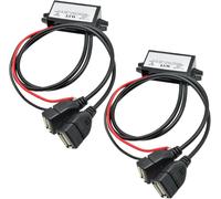 Adaptateur Secteur 12V Vers Usb,Dc Convertisseur De Tension 12V À 5V Buck Module De Conversion Étanche Regulateur De Tension 3A 15W Dc Vers Dc 2 Pièces(Double Usb)[Z3284]