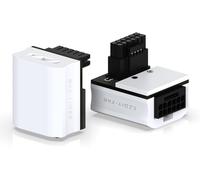 Adaptateur Secteur 12VHPWR 12+4 Pin Angle Connector pour Carte Graphique de la série RTX40',Prend en Charge la Sortie 600 W,Compatible avec RTX4090,4080,4070ti -90 degrés Type STD- Blanc