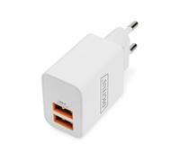 USB Charger 2x USB-A 15W, 2x 2,4A, white