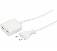 Adaptateur secteur 2,4 A Smart Power avec 2 ports USB - 150 cm - Revolt