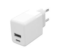 - Adaptateur secteur - 20 Watt - 20 A - PD 3.0 - 2 connecteurs de sortie (24 pin USB-C, USB) - blanc