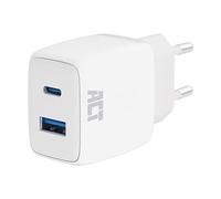 - Adaptateur secteur - 20 Watt - 3 A - QC 3.0, AFC, Power Delivery 3.0 + PPS, GaNFast (USB type A, 24 pin USB-C) - blanc