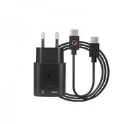 Adaptateur Secteur 25W USB-C Charge Rapide + Câble 100cm - Chargeur Mural PPS PD 3A 60W - Compatible Smartphone Tablette Laptop Camera