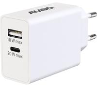 Chargeur Secteur 38W Double USB-A QC 3.0 + USB-C PD Charge Rapide Akashi blanc