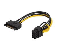 Adaptateur Secteur, 5 Pièces 8 Broches à 15 Broches Connecteur SATA 6 Broches + 2 Broches Câble Adaptateur Secteur Alimentation Stable Tout en Cuivre Conducteur Graphique Adaptateur Secteur pour Disqu
