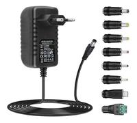 Adaptateur Secteur 9V 2A, AC220V 230V Pilote d'alimentation avec Adaptateur 8 Prises DC9V 2000mA 1500mA 1000mA 500mA Chargeur