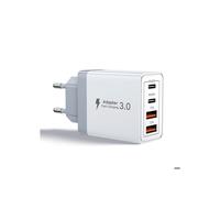 Adaptateur secteur à charge rapide 4 ports 40 W compatible avec iPhone et autres appareils USB
