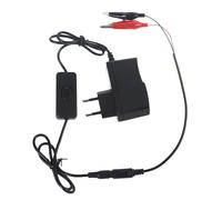 Adaptateur secteur à pince AC100-240V vers DC1,5V 1A, compatible avec piles AA et AAA.
