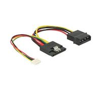 - Adaptateur secteur - alimentation interne 4 plots pour connecteur mini-alimentation 4 broches, alimentation SATA - 15 cm