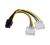 - Adaptateur secteur - Alimentation PCIe de 6 broches (M) pour alimentation interne 4 broches (12 V) (F) - 15 cm