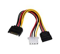 - Adaptateur secteur - alimentation SATA (M) pour alimentation interne 4 plots, alimentation SATA (F) - 15 cm