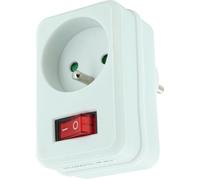 Adaptateur secteur avec 1 prise 230 V et interrupteur
