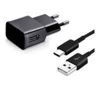 Adaptateur Secteur avec câble USB Type C pour Smartphone Noir