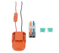 Adaptateur Secteur Batterie Professionnel, Connecteur avec Fusible et Interrupteur, Compatible Age 18V - Connexion Stable, Protection Contre Surtensions, Usage Polyvalent