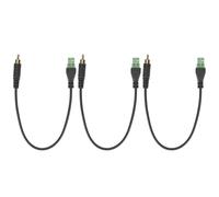 Adaptateur secteur CC avec connecteur femelle à bornes à vis 2 broches pour caméra de vidéosurveillance. Conception compacte, sans soudure, avec