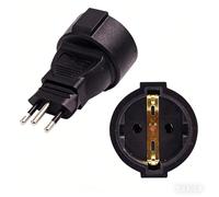 Adaptateur secteur compatible avec la norme européenne 16 A 250 V, prise suisse 3 broches rondes mâle/femelle 6482949462882_M