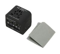 Adaptateur secteur de voyage international universel, compact, léger et polyvalent, chargeur mural tout-en-un avec ports de charge USB Type C haute