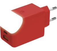 Adaptateur Secteur Double Ports Charge Rapide 65W - Port Usb Et Usb C - Idéal Pour Charger Téléphones Tablette Ordinateur - Avec Lumière Tactile On Off - Ice-G Rouge[POR5247374]