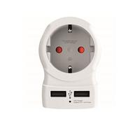 SKROSS - 1.500282 | Europe to Europe Chargeur USB Euro (AC) | Prises USB du Concentrateur de Charge (1 x Type-C : 3,0 A, 1 x Type-A : 2,4 A) - Tension d'entrée: 110V - 240V