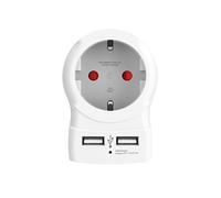 Skross Adaptateur secteur Europe vers Europe 2 USB-A 4000W Blanc