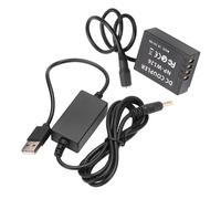 Adaptateur secteur factice NP-W126 avec câble USB, compatible avec les appareils photo Fujifilm XT2, XT3, XT20, XH1 et X100F.